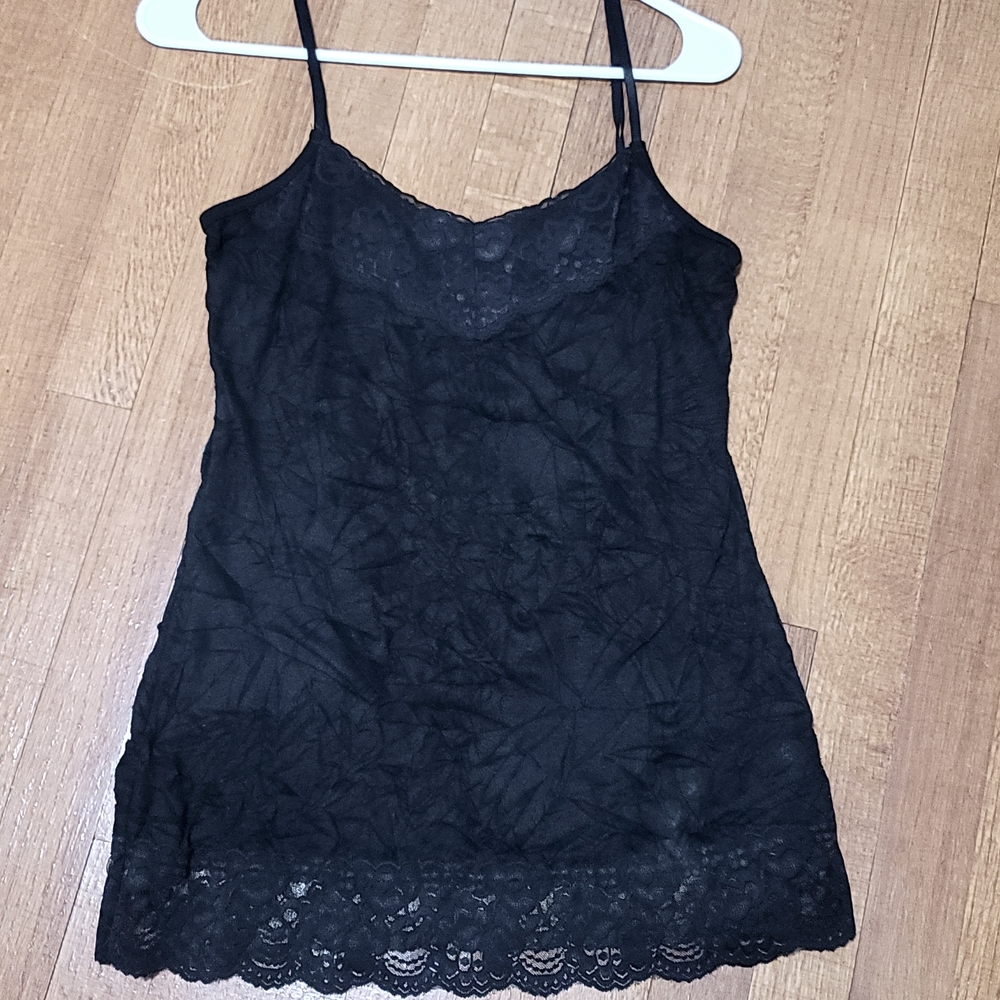 Maurices crinkle and lace cami